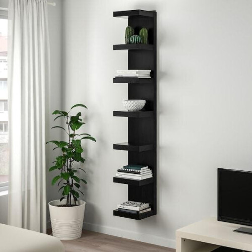 LACK Wall shelf unit, black-brown30x190 cm 1