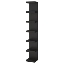 LACK Wall shelf unit, black-brown30x190 cm