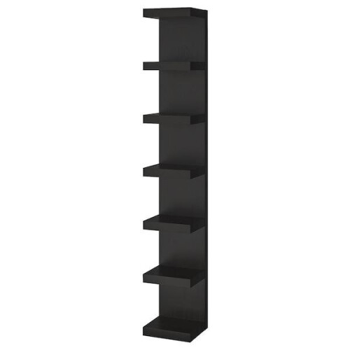 LACK Wall shelf unit, black-brown30x190 cm