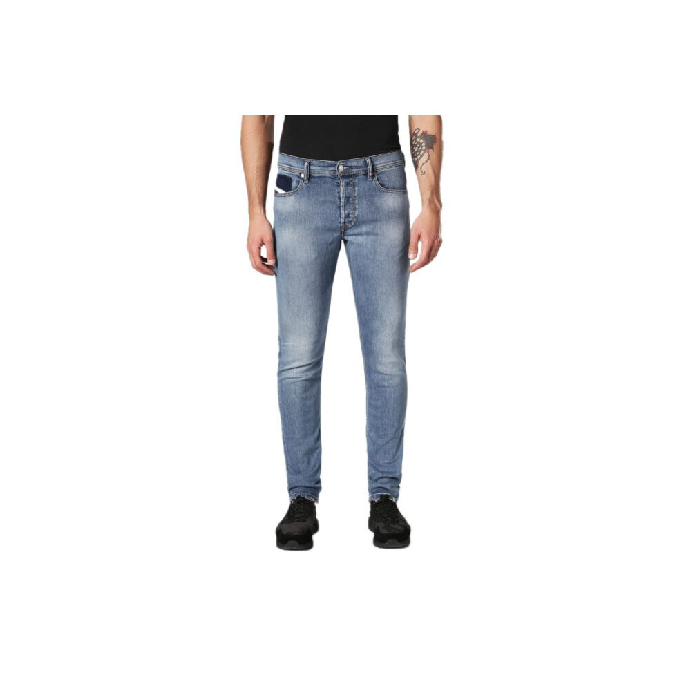 Diesel (W34 L32) Tepphar 084Sv Mens Jeans Stretch Lyocell Trousers Slim Casual Denim Pants Blue