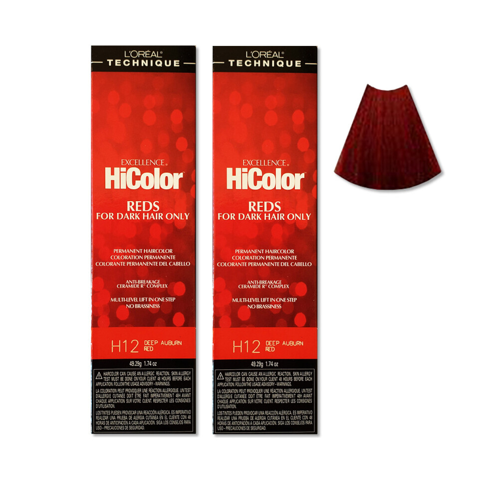 (Deep Auburn Red - 2pcs) L'Oreal HiColor Copper HiLights For Dark Hair