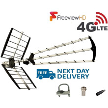 (70 Element Aerial) Viewi Loft & Outdoor Digital TV Aerial Antenna for Digital TV