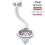 Alliance Kitchen Basket Strainer Waste & Metal Square Overflow 1