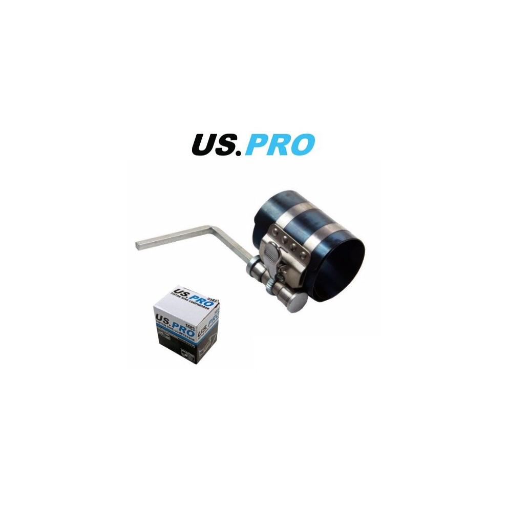Us Pro 53-125Mm Engine Piston Ring Compressor Adjustable Ratchet Type