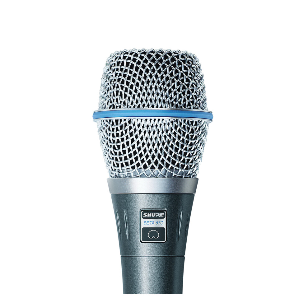 Shure Beta87C Vocal Microphone 3 Pin XLR, metallic/blue