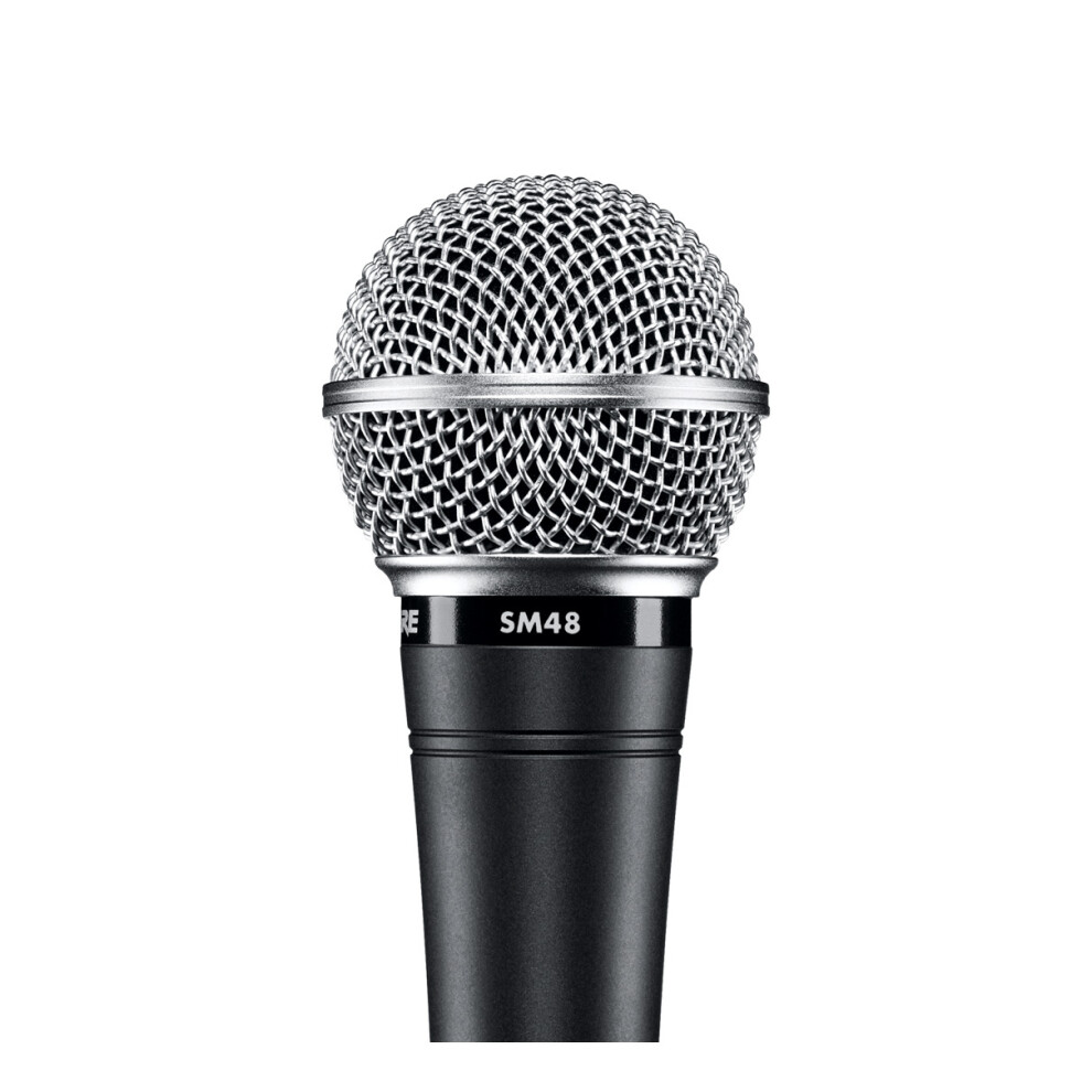 (Black, 3 Pin XLR) Shure SM48 Cardioid Dynamic Vocal Microphone