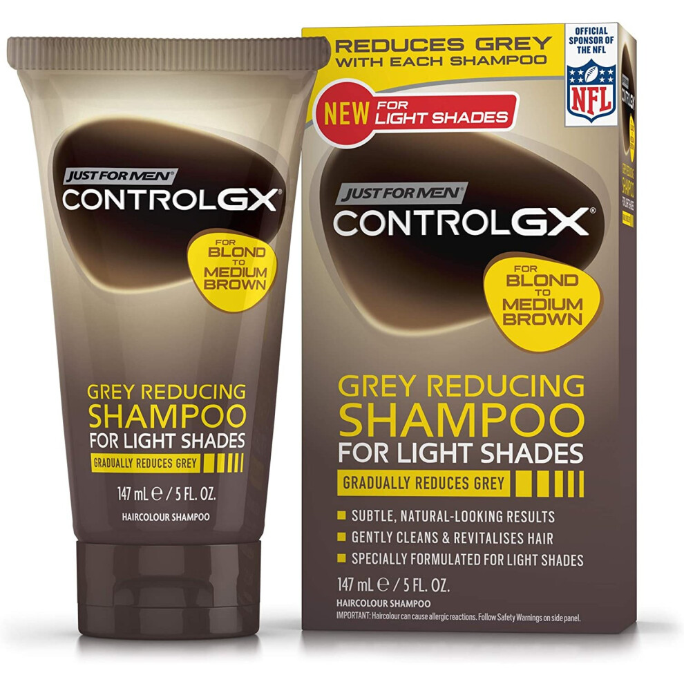 (Shampoo (Lighter Grey)) Just for men Control GX, Grey Reducing Shampoo