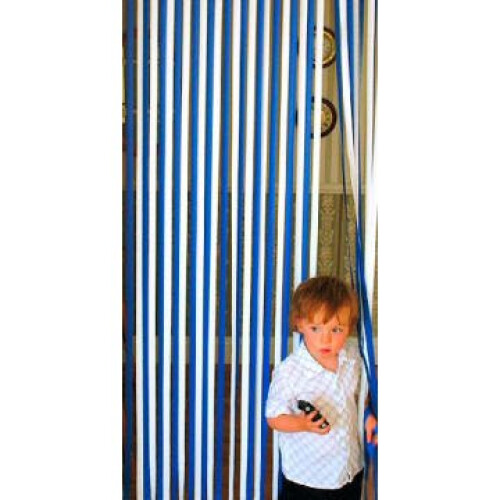 (Blue & White) Slat Type Door Curtain,Bug Blind,Fly Blind,Strip Blind
