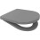 EUROSHOWERS (Grey) Middle D Shape Toilet Seat Soft Close Quick Release  360 x 449mm 1