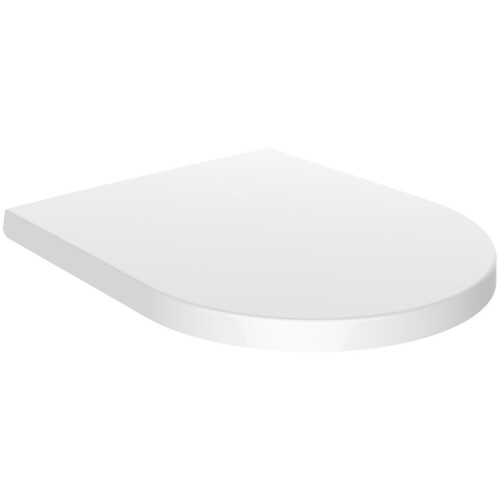 EUROSHOWERS (White) Middle D Shape Toilet Seat Soft Close Quick Release  360 x 449mm 1