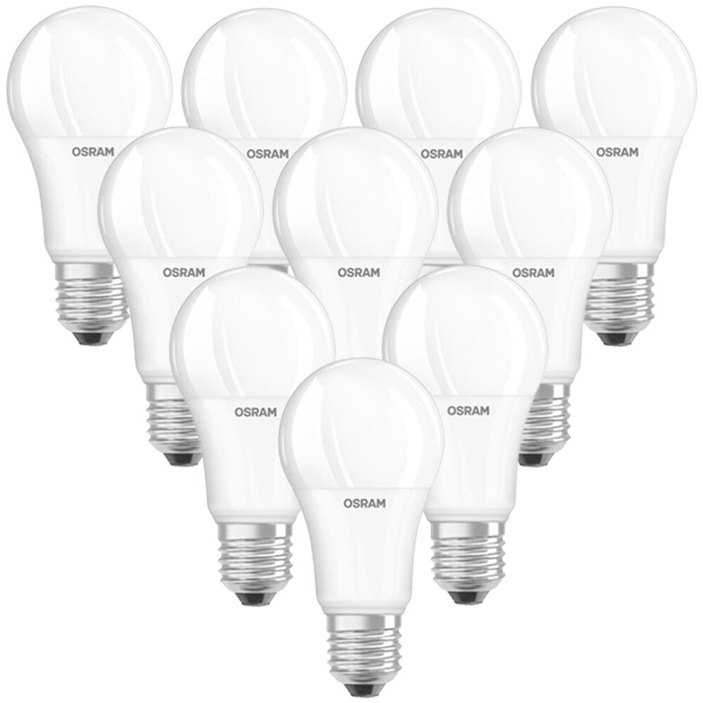 (10) Dimmable E27 Osram LED Light Bulbs