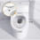 EUROSHOWERS (White) Middle D Shape Toilet Seat Soft Close Quick Release  360 x 449mm 4