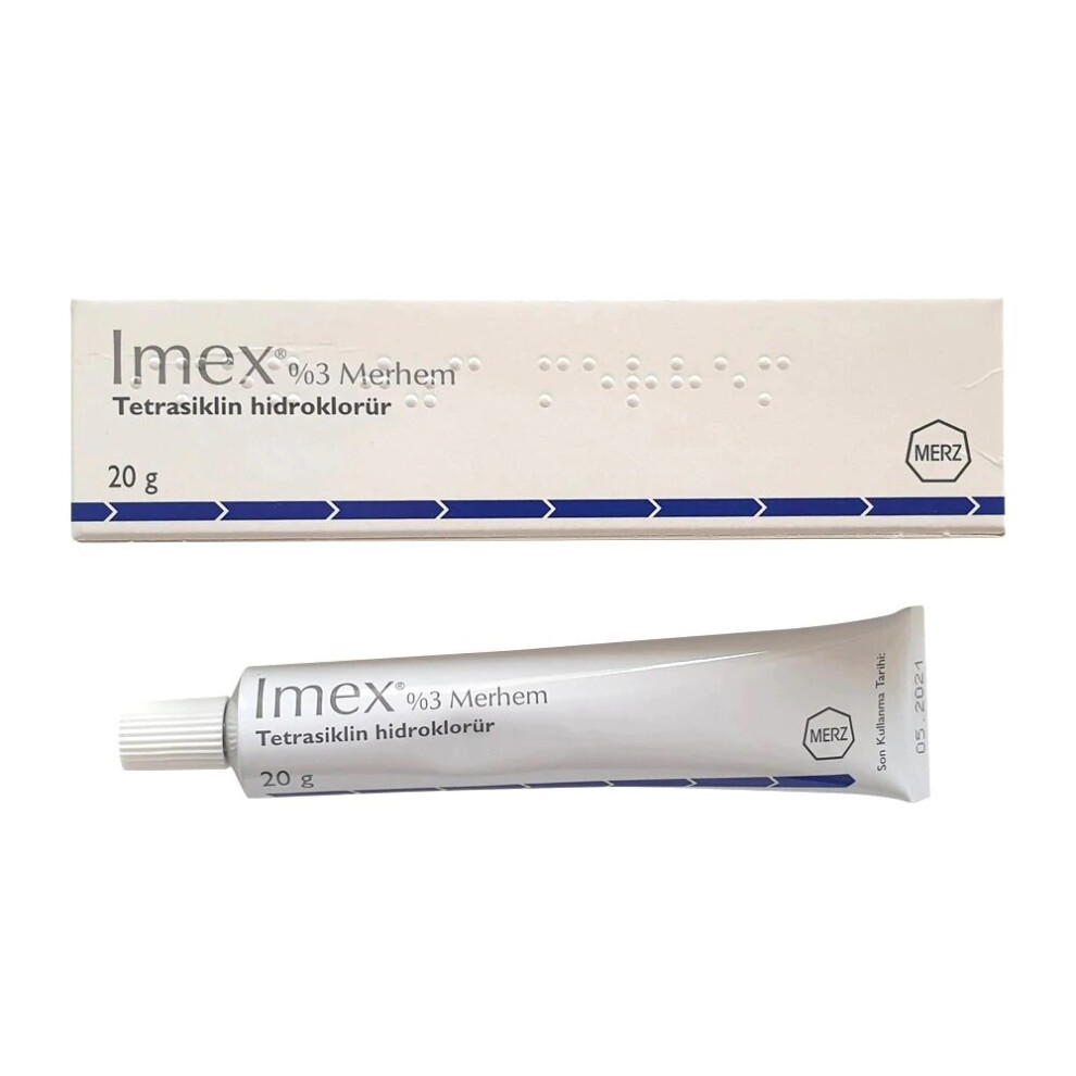 Imex Acne Cream %3 Merhem Treatment Tetracycline Hydrochloride 20g