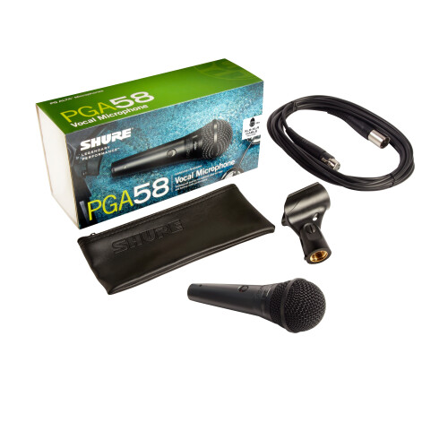 Shure (Black, 3 Pin XLR) Shure PGA58 Cardioid Dynamic Vocal Microphone