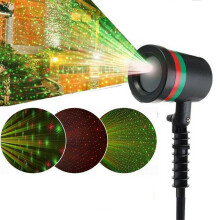 (UK Plug) Waterproof Red Green Laser LED Lawn Light Garden