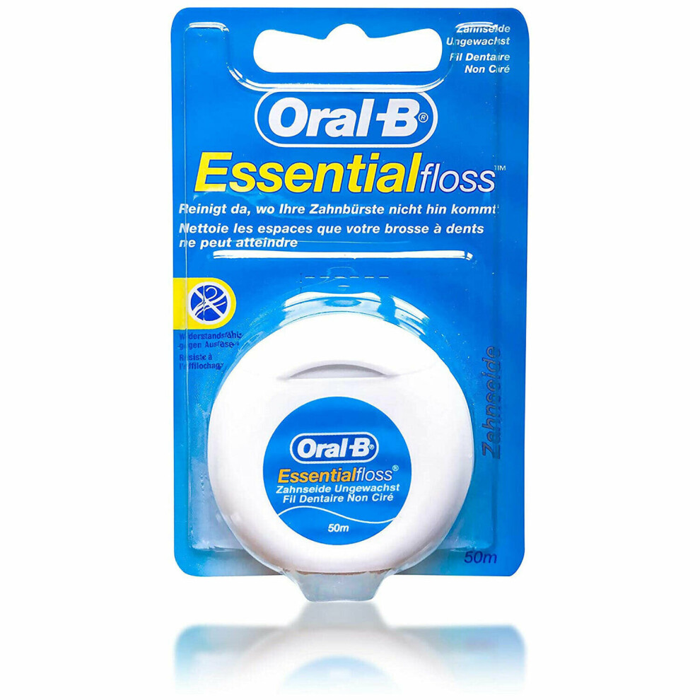 Oral B Essential Dental Floss Unwaxed 50 Medium - 5012