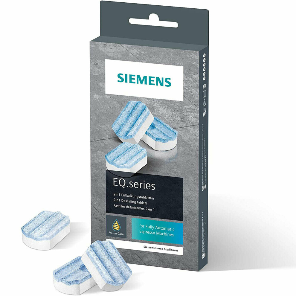 Siemens EQ. Series 2 In 1 Descaling Tablets, White - TZ80002A