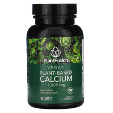 PlantFusion, Veganes pflanzenbasiertes Calcium, 1.000 mg, 90 Tabletten (333 mg pro Tablette)