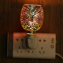 Plug-In LED 3D Aroma Diffuser Wax Melt Candle Oil Burner Warmer Fragrance Lamps&
