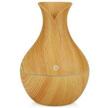 (Light Wood Grain) 130ML Electric Air Diffuser Aroma Oil Humidifier Night Light Up Home Difuser NEW