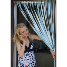 (Sky Blue & White) Heavy Duty Strip Blind/Fly Blind 80cm wide x 200cm drop