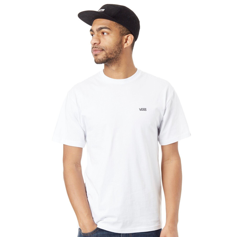Vans White-Black Chest Logo T-Shirt - S