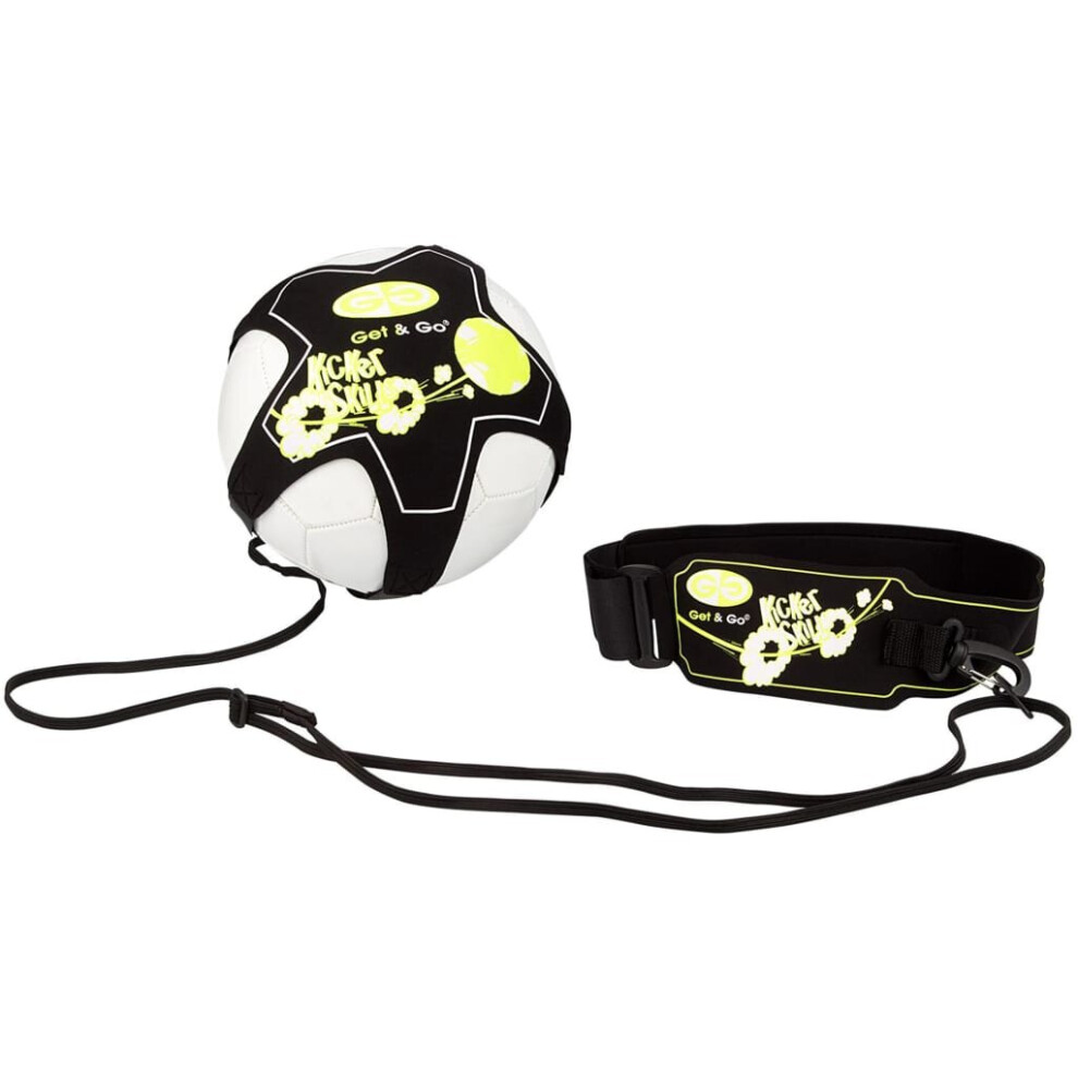 Get & Go Football Skill Trainer Black and Yellow Football Practice Equipment 