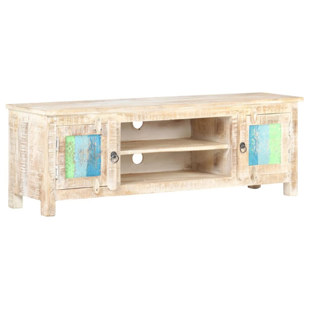 Vidaxl Rough Acacia Wood Tv Cabinet Wooden Stereo Hifi Media Unit Tv Stand Multicoloured