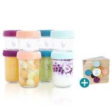 Babymoov Food Storage Containers Babybols 8 pcs Glass Baby Feeding Box Bottle