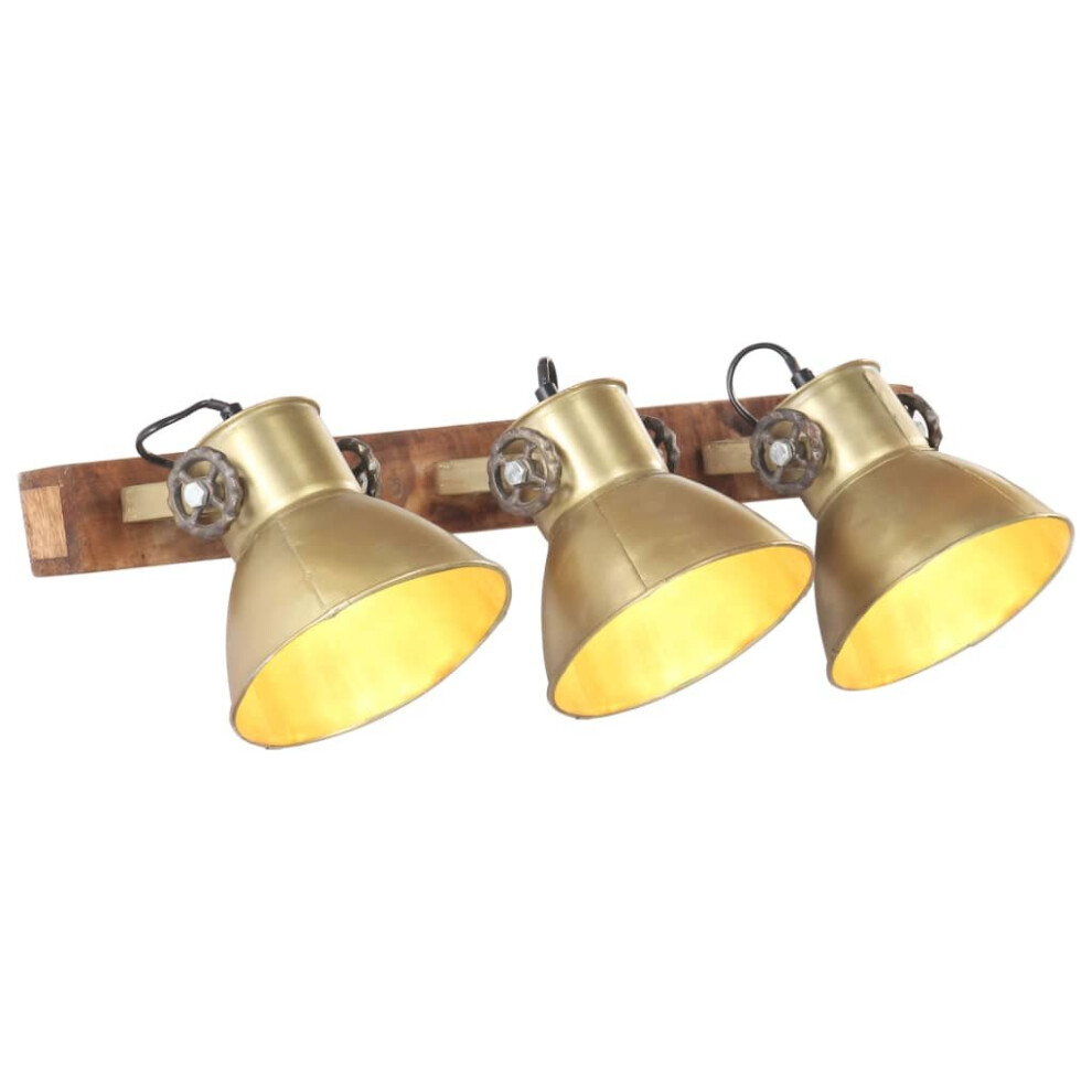 vidaXL Industrial Wall Lamp Brass E27 Hallway Bedside Reading Light Fixture