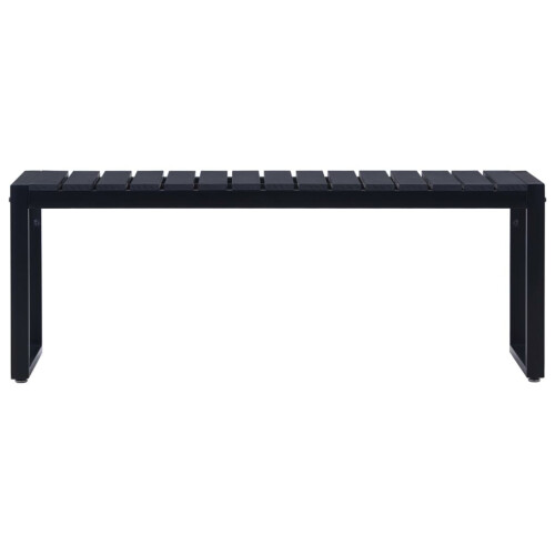 VidaXL vidaXL Gartenbank 120,5 cm PS-Platte Schwarz 1
