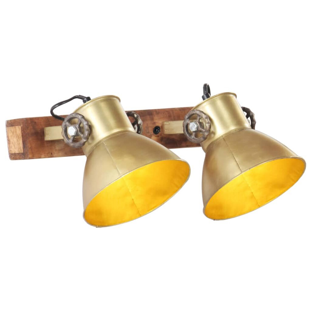 vidaXL Industrial Wall Lamp Brass E27 Bedside Reading Light Fixture Hallway