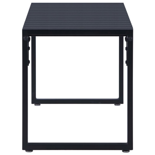 VidaXL vidaXL Gartenbank 120,5 cm PS-Platte Schwarz 2