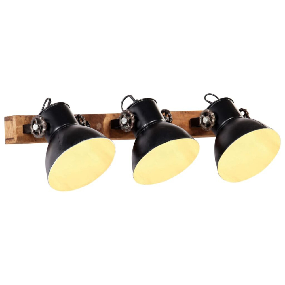 vidaXL Industrial Wall Lamp Black 65x25 cm E27