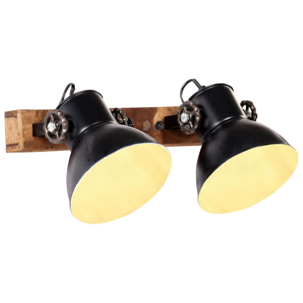 vidaXL Industrial Wall Lamp Black 45x25 cm E27