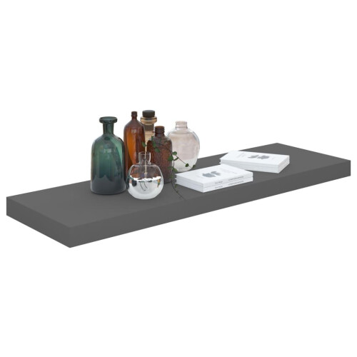 VidaXL vidaXL Schweberegal Hochglanz-Grau 80x23,5x3,8 cm MDF 1