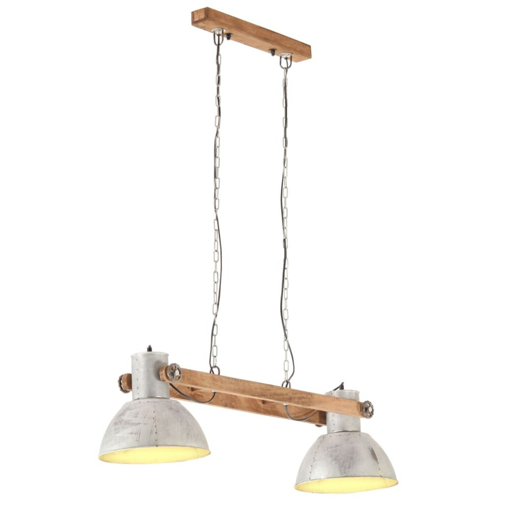 vidaXL Industrial Hanging Lamp 25 W Silver E27 Hanging Light Hallway Bedroom