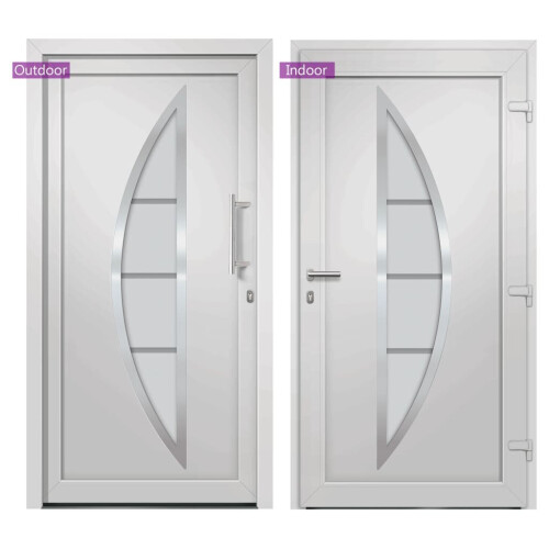 VidaXL vidaXL Haustür Weiß 98x208 cm 2