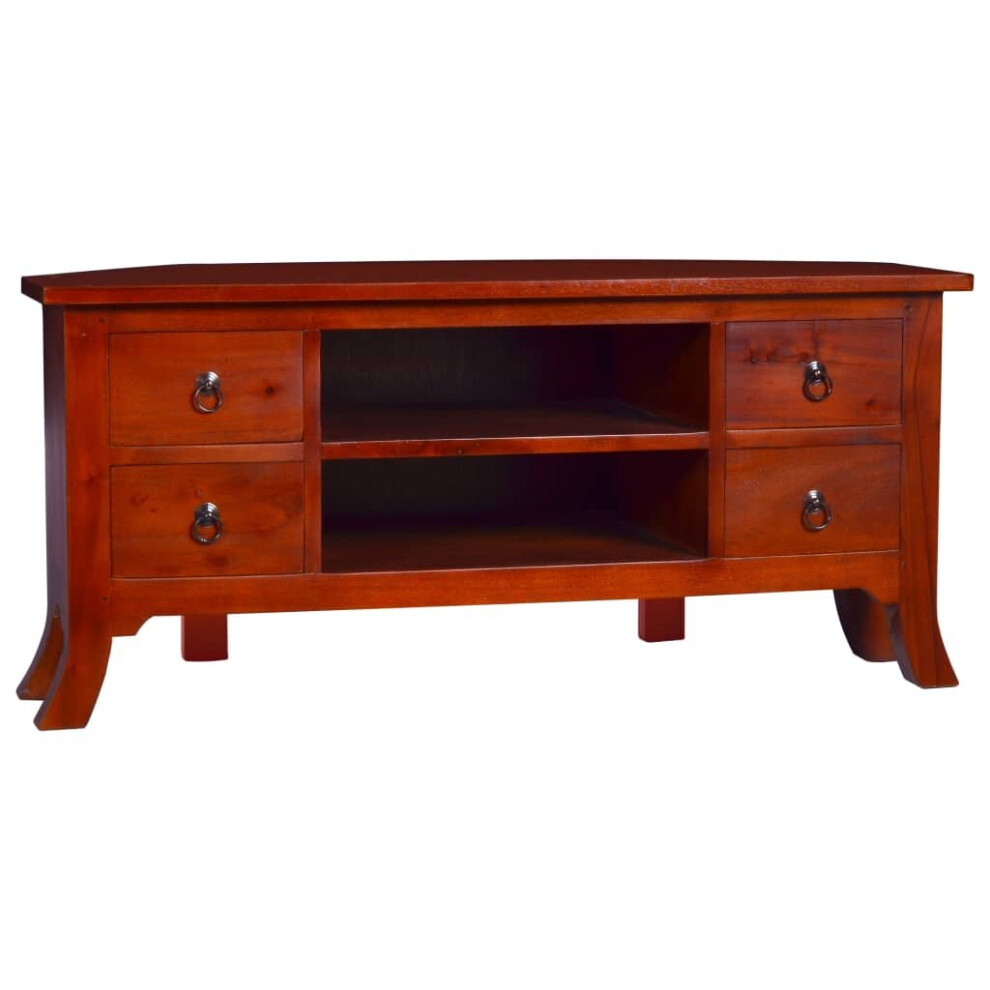 vidaXL Solid Mahogany Wood TV Cabinet Classical Brown Sideboard Media Stand