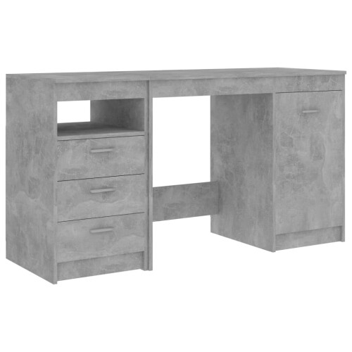 VidaXL vidaXL Desk Concrete Grey Engineered Wood Workstation Office Computer Table 1