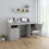 VidaXL vidaXL Desk Concrete Grey Engineered Wood Workstation Office Computer Table 3