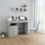 VidaXL vidaXL Desk Concrete Grey Engineered Wood Workstation Office Computer Table 1