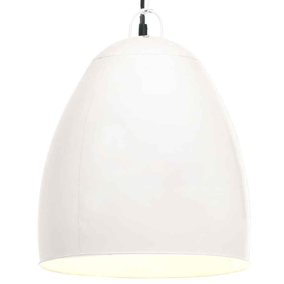 vidaXL Industrial Hanging Lamp 25 W White Round 42 cm E27 Ceiling Light Home