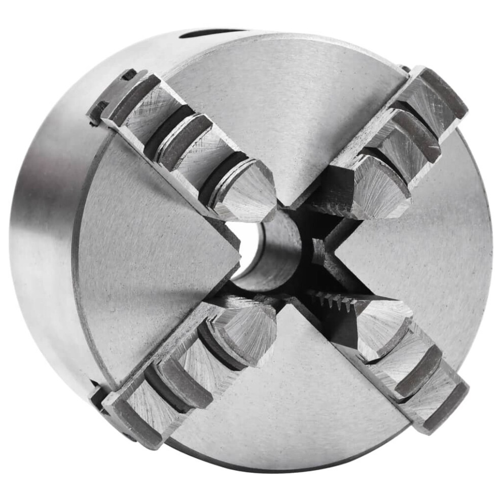 Vidaxl 4 Jaw Self-Centering Lathe Chuck 80Mm Steel Front Mount Engineer Tool