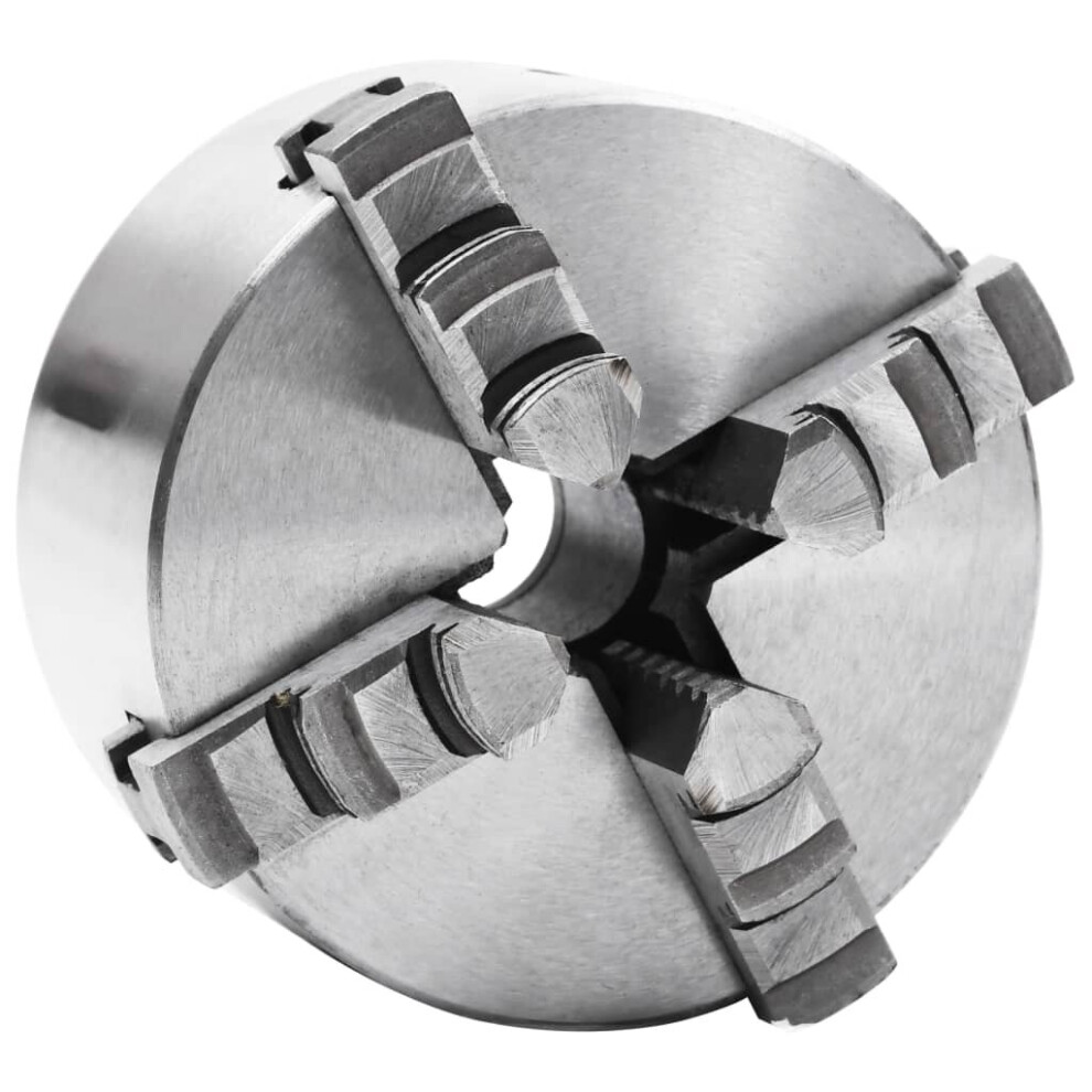 Vidaxl 4 Jaw Self-Centering Lathe Chuck 100Mm Steel Front Mount Engineer Tool