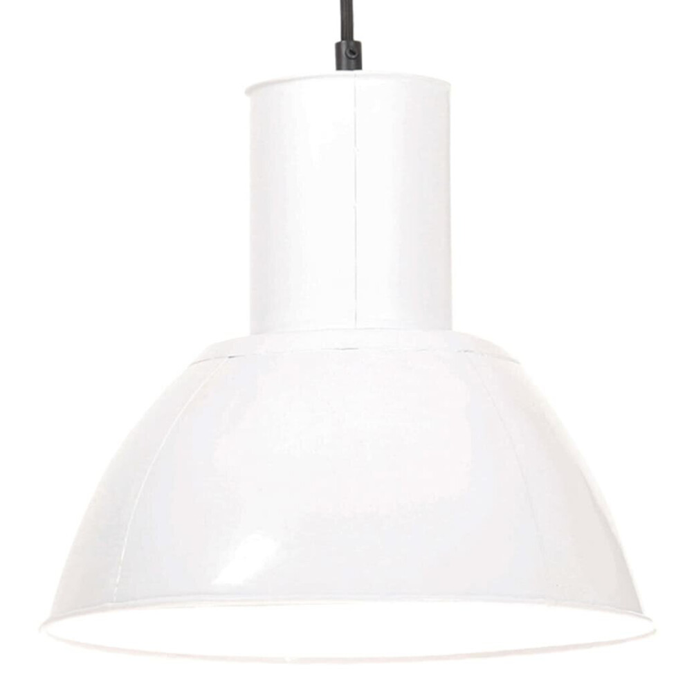 vidaXL Hanging Lamp 25 W White Round 28.5 cm E27 Ceiling Pendant Light Fixture