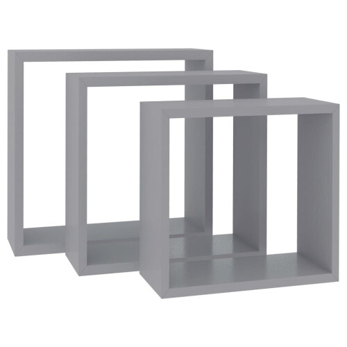 VidaXL vidaXL Würfelregale 3 Stk. Grau MDF 2