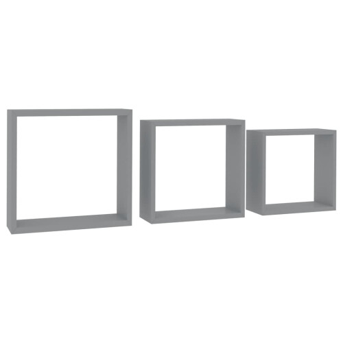 VidaXL vidaXL Würfelregale 3 Stk. Grau MDF 1