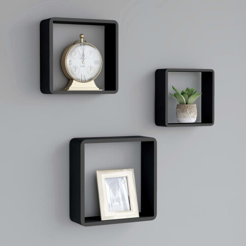 VidaXL vidaXL Würfelregale 3 Stk. Schwarz MDF