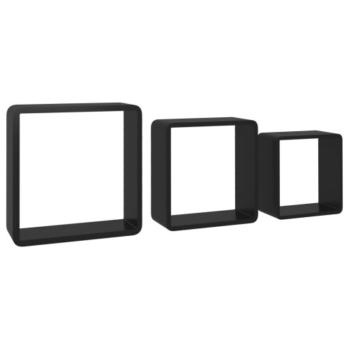 VidaXL vidaXL Würfelregale 3 Stk. Schwarz MDF 2